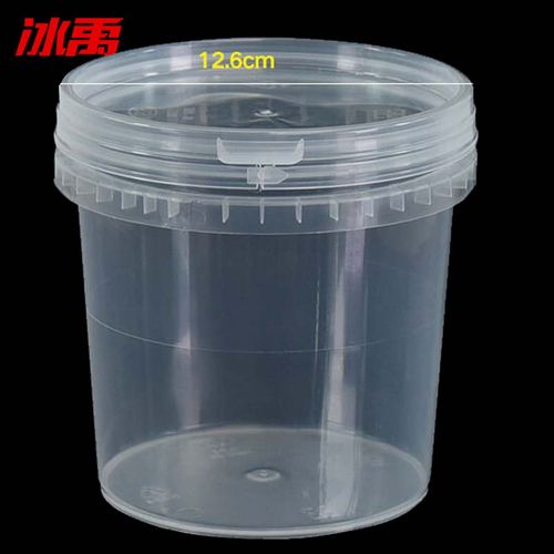 冰禹 by-5052 透明水桶塑料桶 密封打包桶 包裝桶涂料桶 1l透明-無提